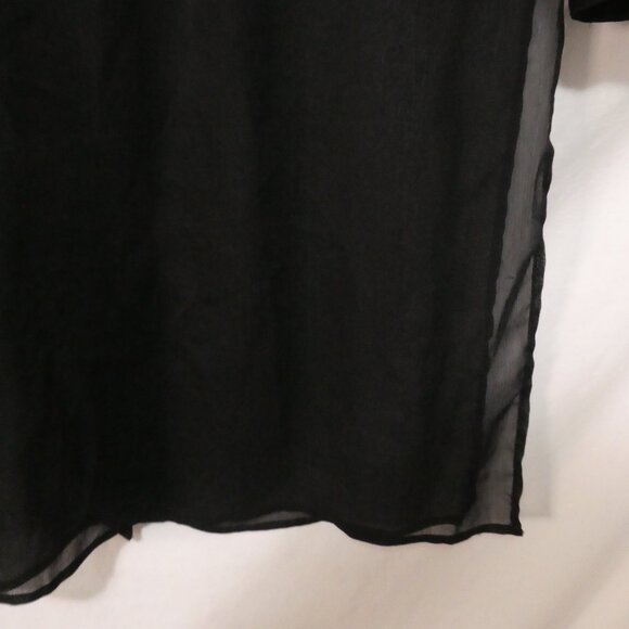 DYNAMITE | xs - extra small | Sheer Black Button-Up Long Sleeve Dress | NWOT - Picture 16 of 16